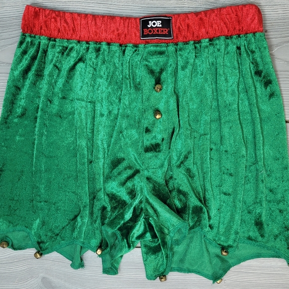 NWOT! Large Santa and Medium Elf Boxers w/ Matching Hats - Joe Boxer Never Worn! - Picture 2 of 16